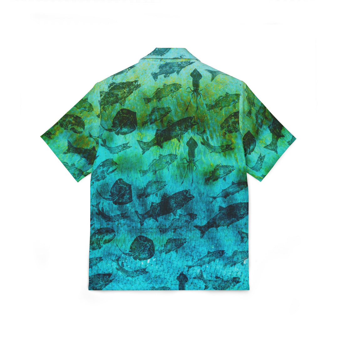 Hawaiian Gyotaku Camp Shirt - Fish Scale