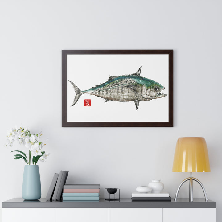 False Albacore Gyotaku Framed Print