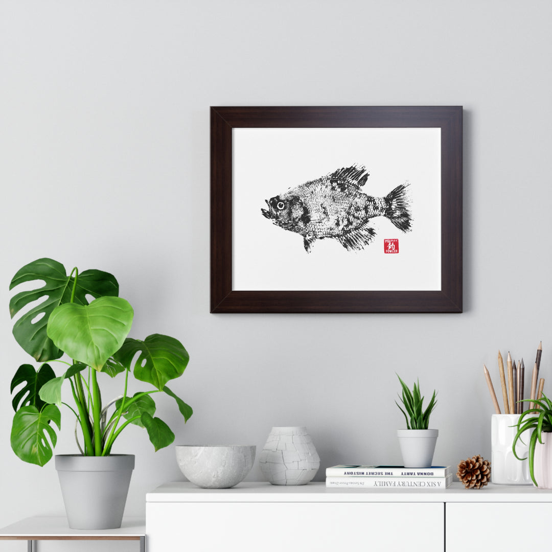 Crappie Gyotaku Framed Print