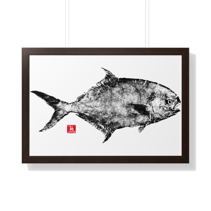Pompano Lifesize Gyotaku Framed Print
