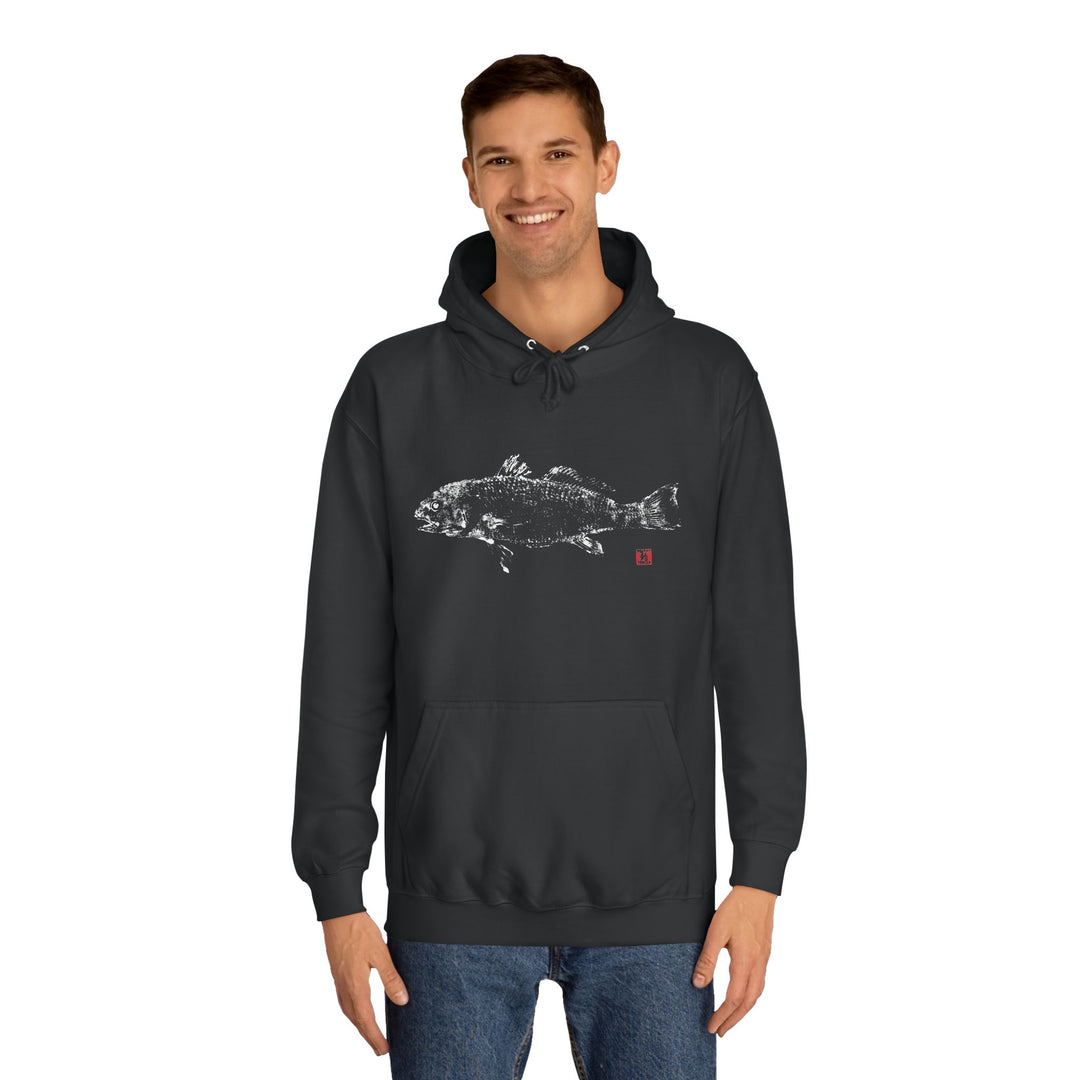 Red Drum Gyotaku Hoodie