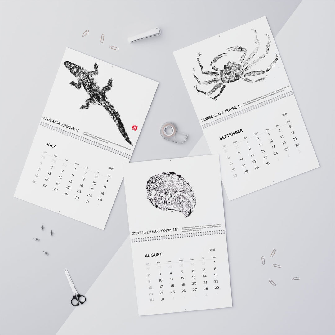 Gyotaku 2026 Wall Calendar