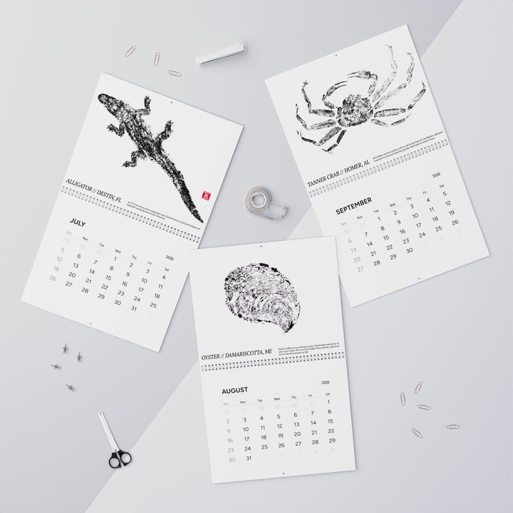 Gyotaku 2026 Wall Calendar