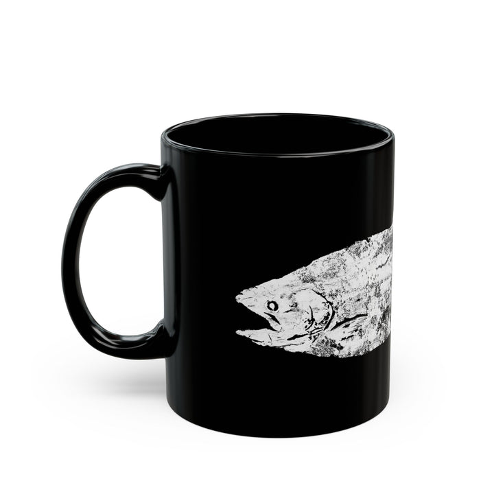 Salmon Gyotaku Black Mug