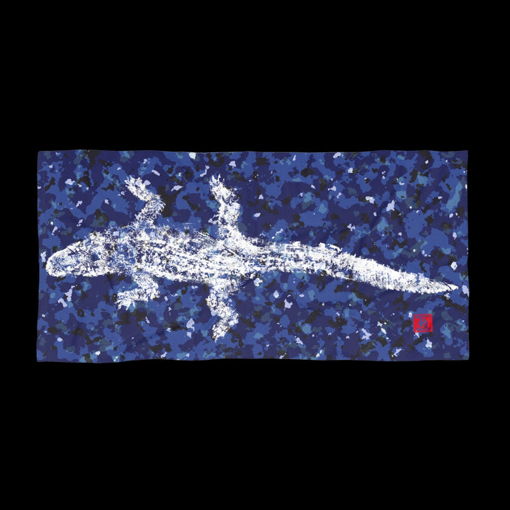 Gyotaku Alligator Camo Beach Towel