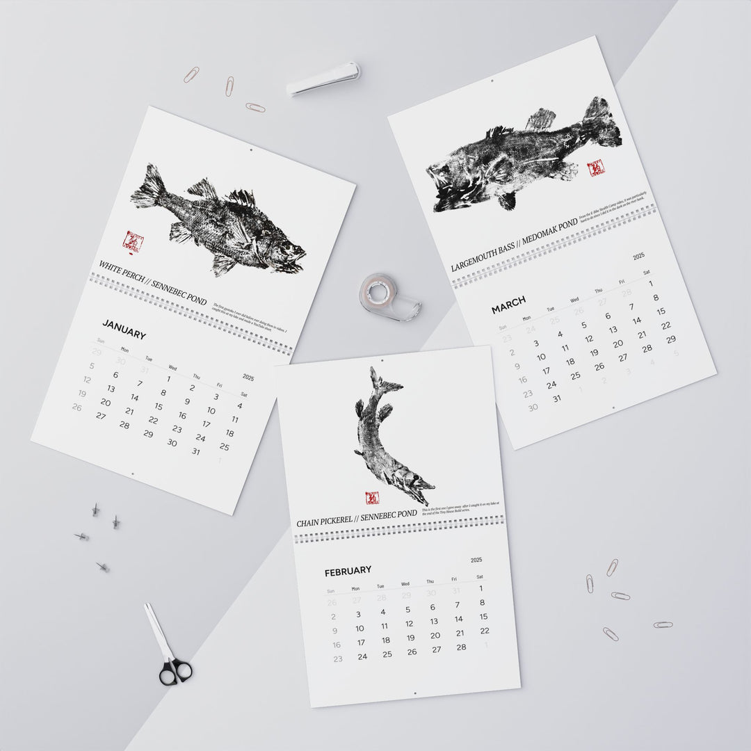 Gyotaku 2025 Wall Calendar