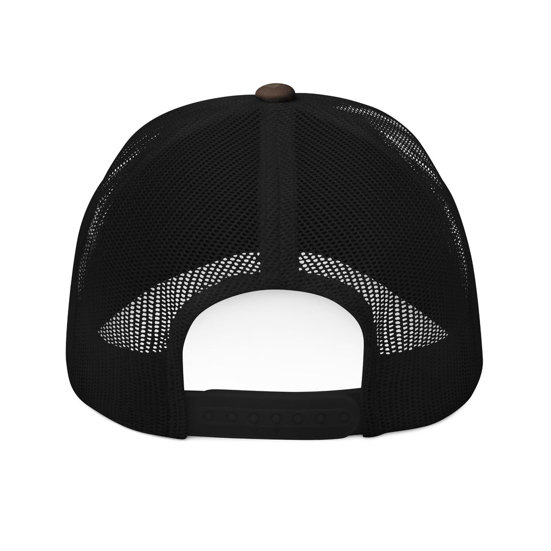 Camouflage Trucker Hat with Embroidered Gyotaku Signature