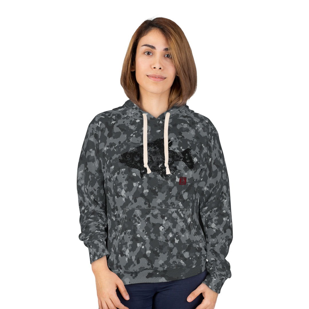 Gyotaku Camouflage Crappie Unisex Pullover Hoodie