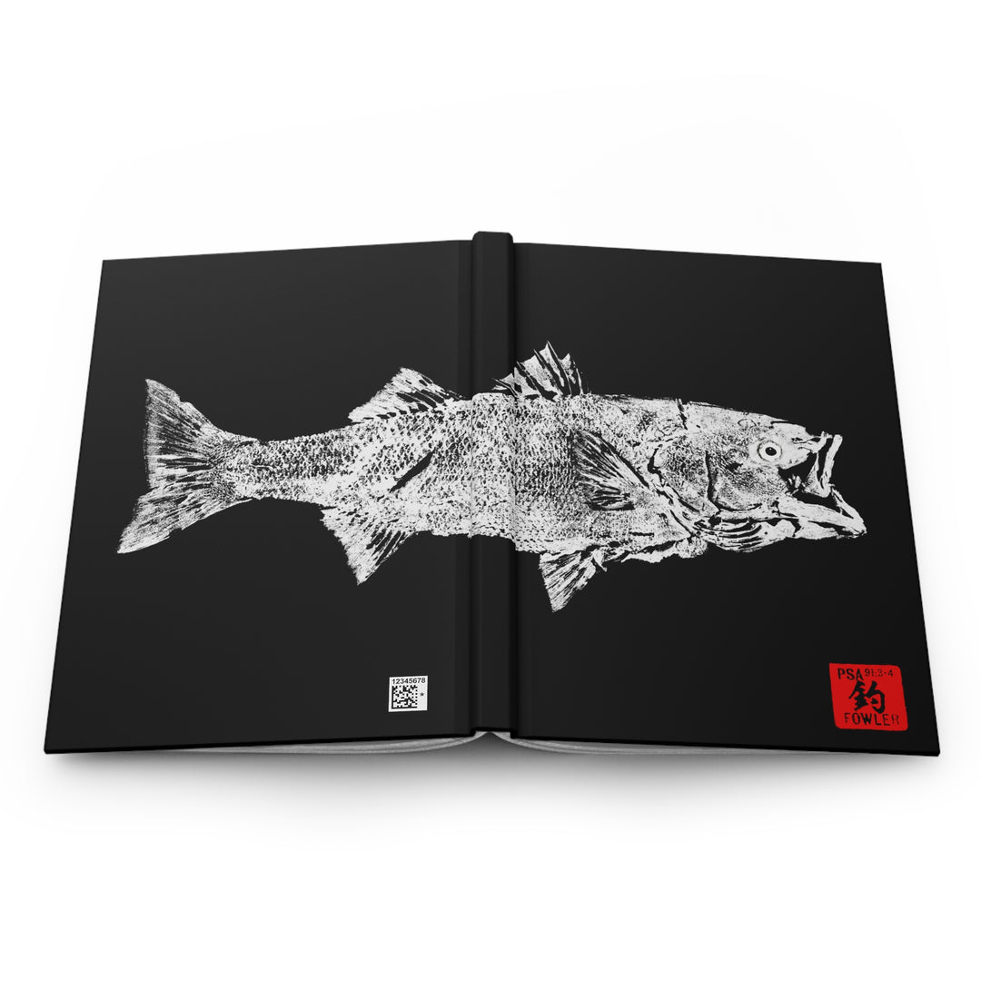 Striped Bass Gyotaku Hardcover Journal Matte