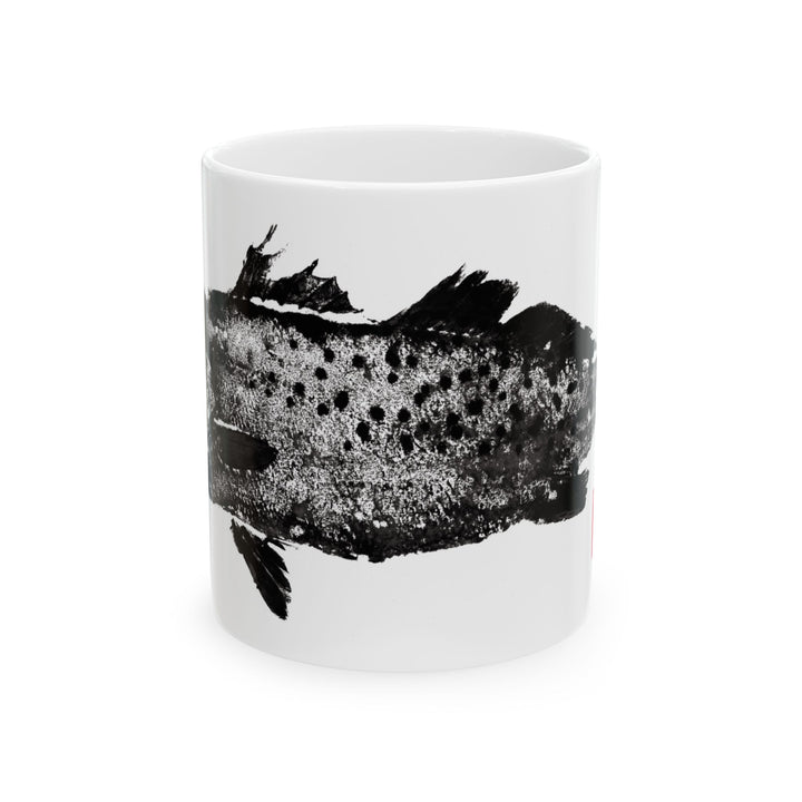 Spotted Trout Gyotaku Ceramic Mug, (11oz)