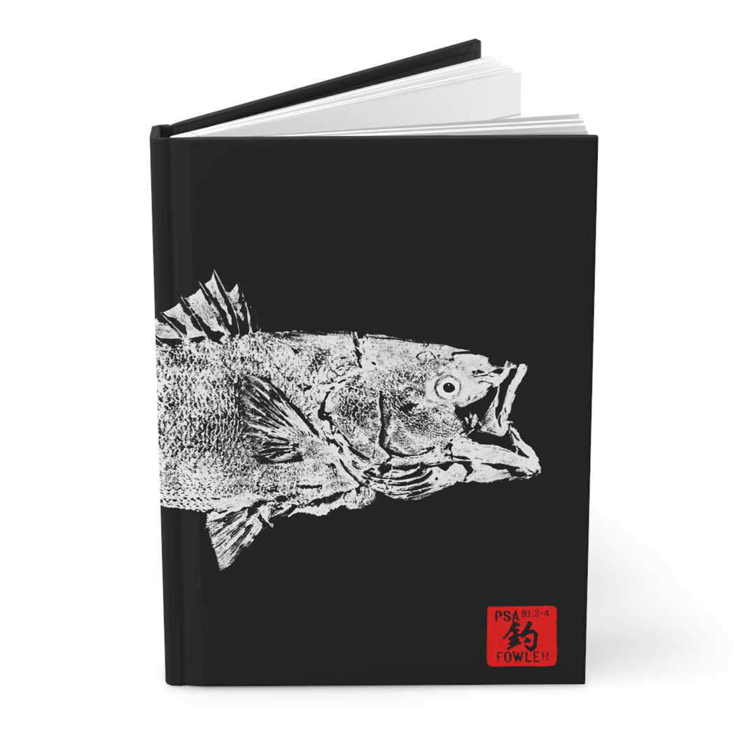 Striped Bass Gyotaku Hardcover Journal Matte