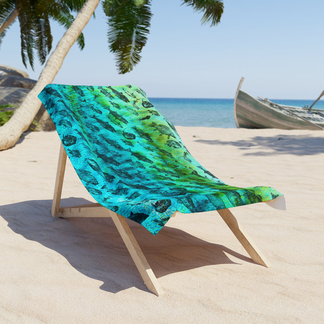Gyotaku Beach Towel