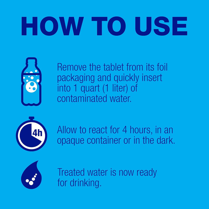 Potable Aqua® Chlorine Dioxide Water Purification (10 Tablets)