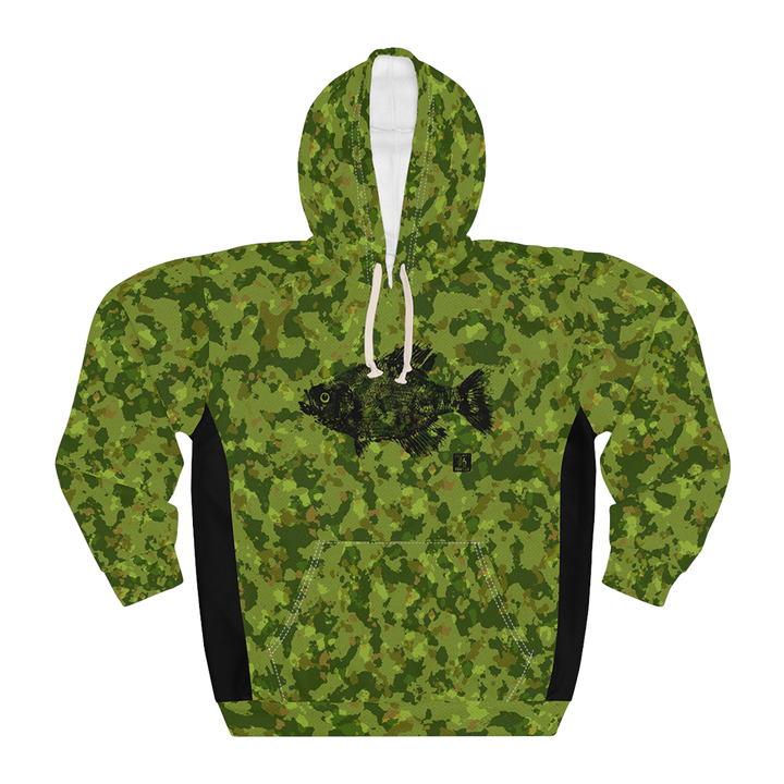 Camouflage Gyotaku Crappie Pullover Hoodie