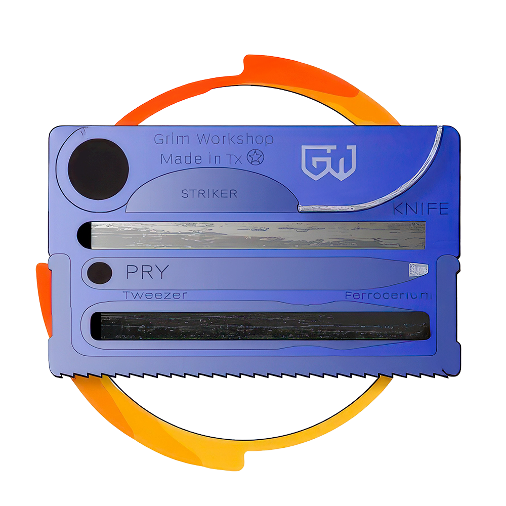 Hot Shot Fire Card Gen2: Survival Knife with Fire Starter Card