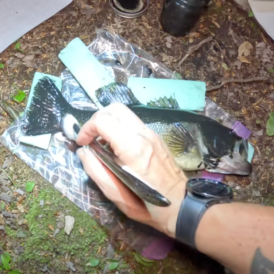 Largemouth Bass Gyotaku by Fowler
