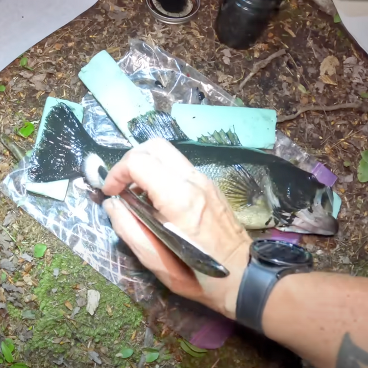 Largemouth Bass Gyotaku by Fowler