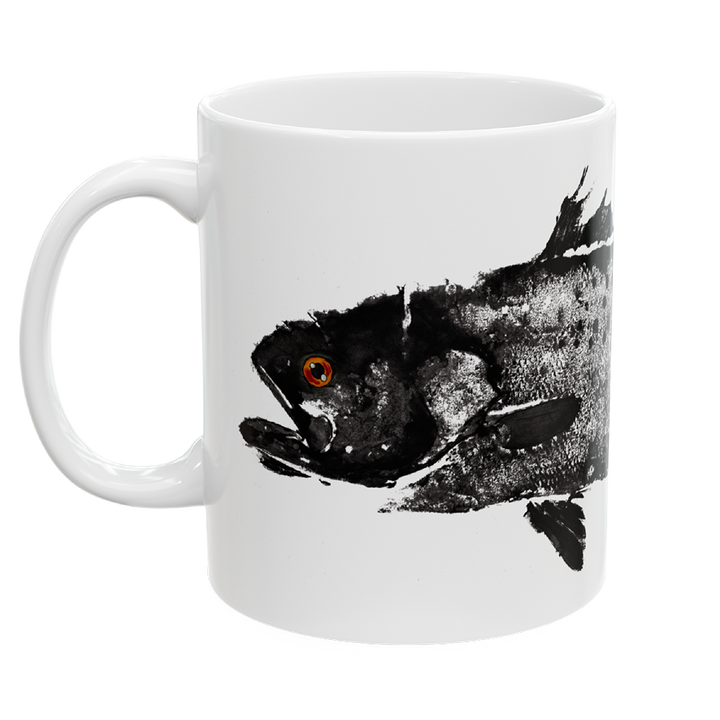 Spotted Trout Gyotaku Ceramic Mug, (11oz)