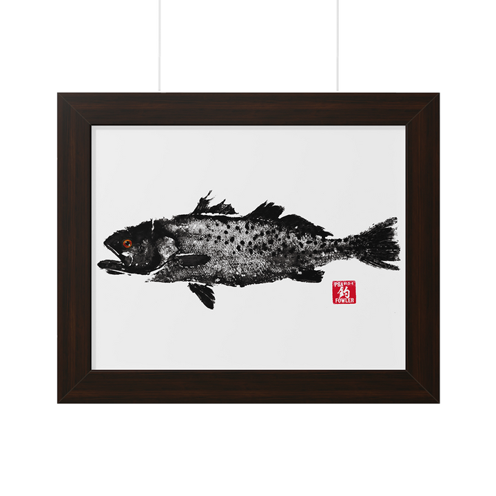 Spotted Trout Gyotaku Framed Print