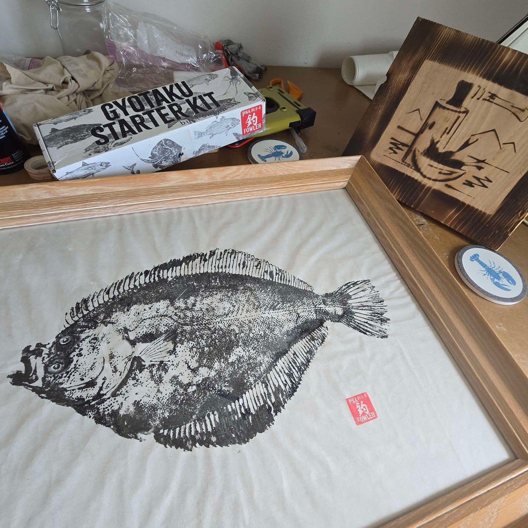 Yellowfin Sole Gyotaku by Fowler