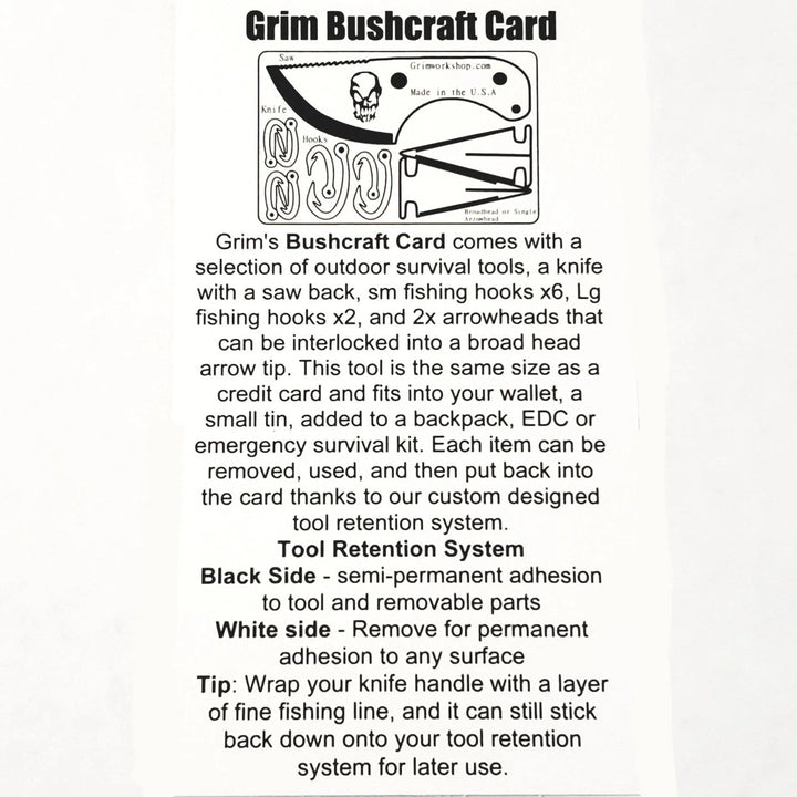 Bushcraft EDC Survival Card: 11 Function Credit Card Survival tool